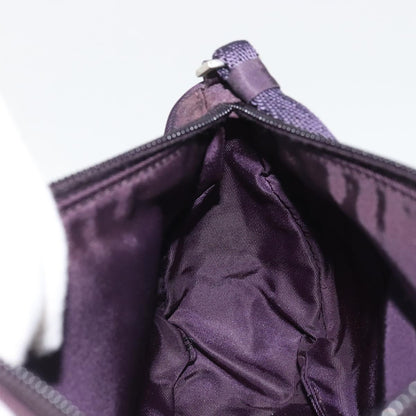 Prada PRADA Pouch Hand Bag Nylon Purple Silver Authentic 175303