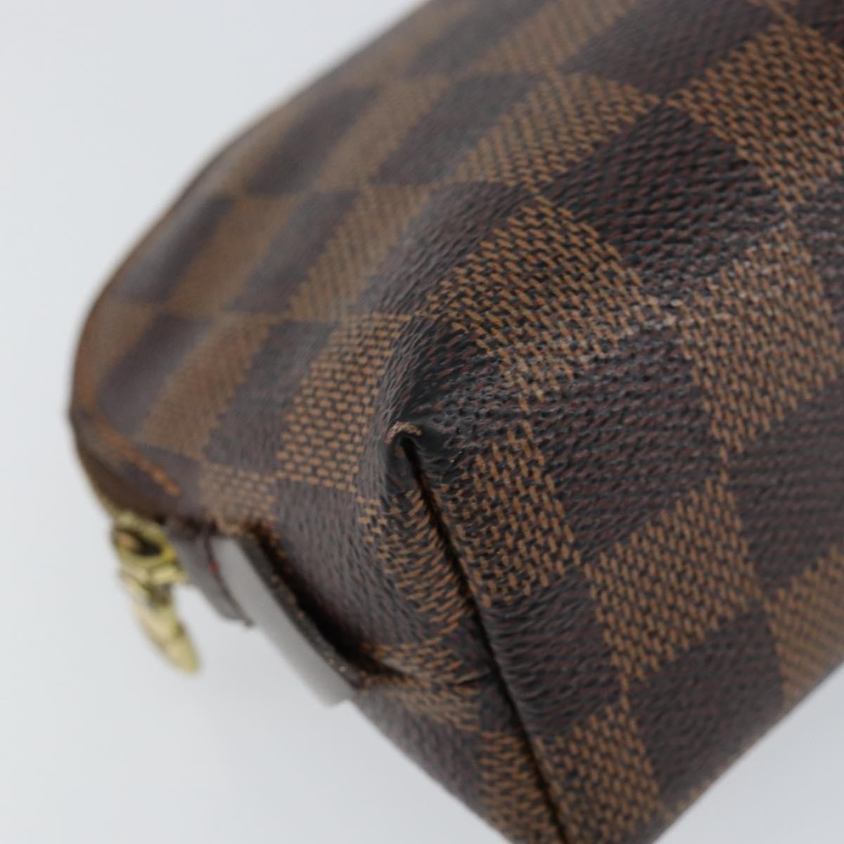 Louis Vuitton LOUIS VUITTON Damier Ebene Pochette Cosmetic PM Pouch N47516 LV Authentic 153562 Bag