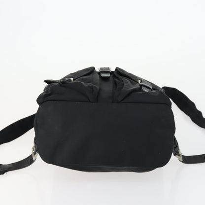 Prada PRADA Backpack Nylon Black Silver Authentic ka1167 Bag