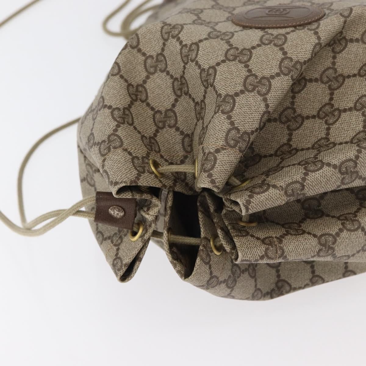Gucci GUCCI GG Supreme purse Shoulder Bag PVC Beige Gold 97 19 302 Authentic 177502