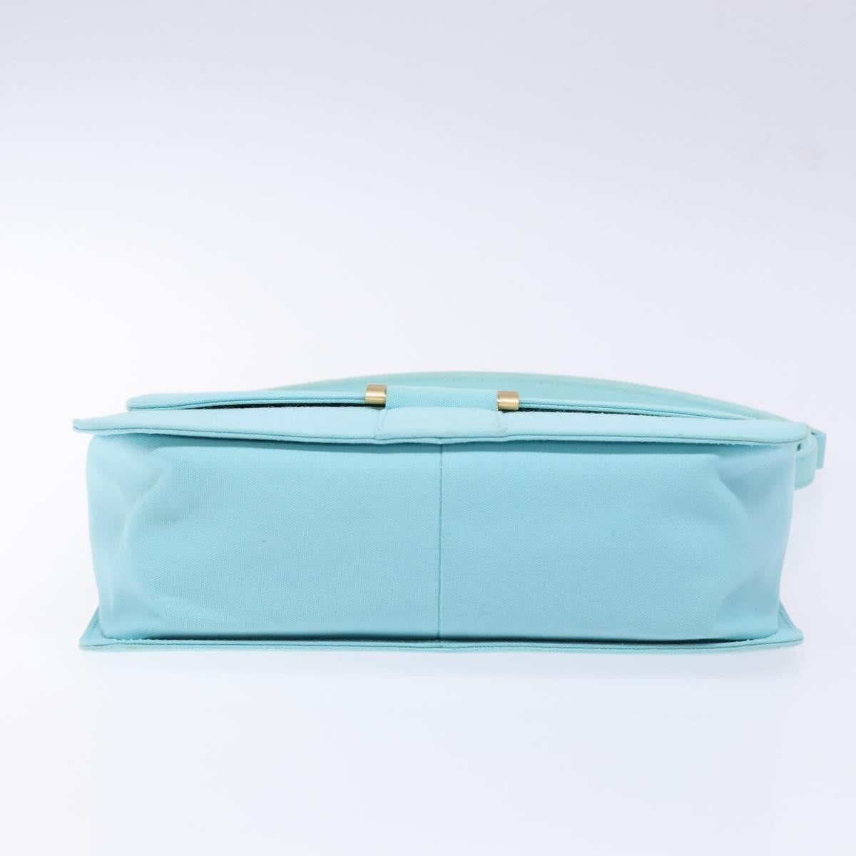 Saint Laurent SAINT LAURENT Shoulder Bag Canvas Light Blue Authentic BA5491