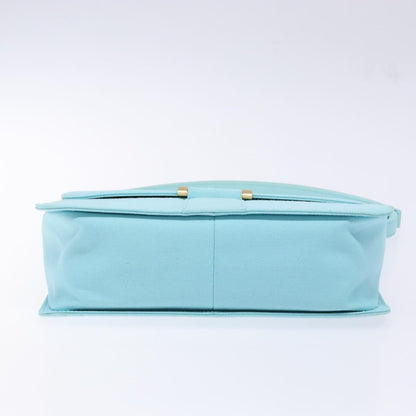 Saint Laurent SAINT LAURENT Shoulder Bag Canvas Light Blue Authentic BA5491