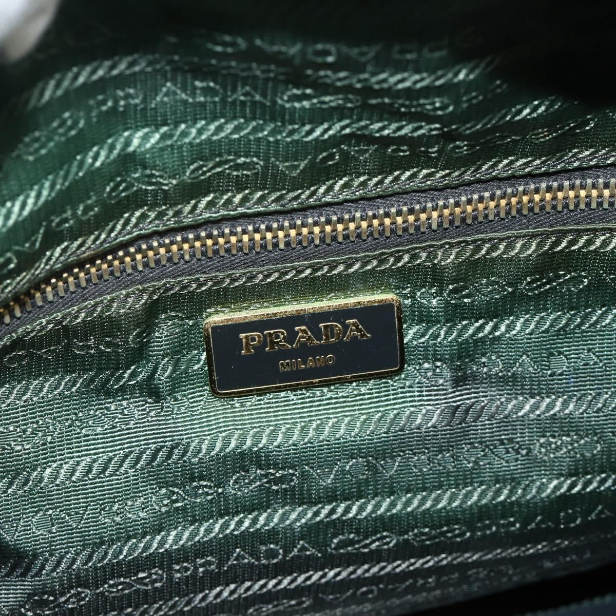 Prada PRADA Shoulder Bag Nylon 2way Green Gold Authentic 176782