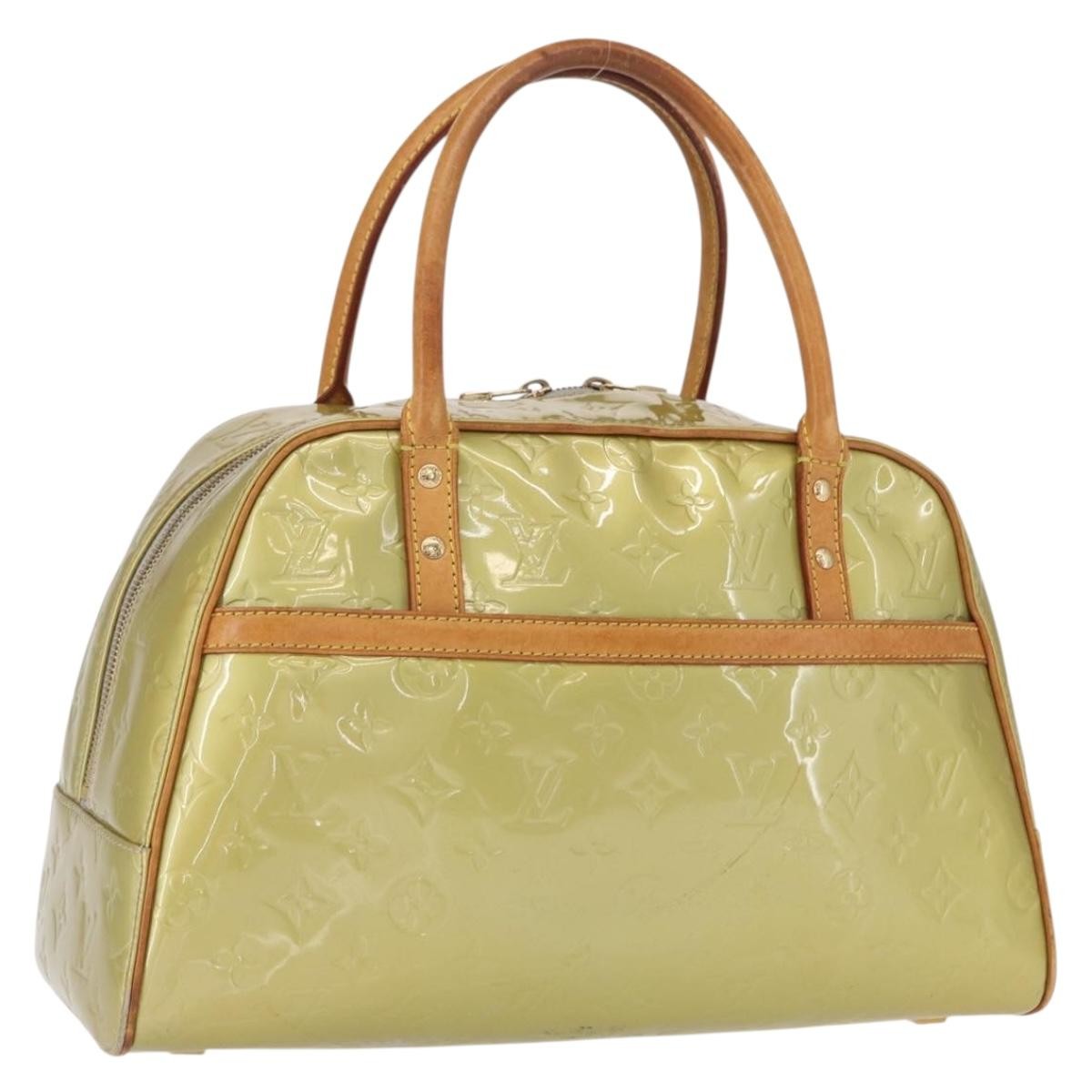 Louis Vuitton LOUIS VUITTON Monogram Vernis Tompkins Square Bag Gris M91150 LV Authentic ep12776