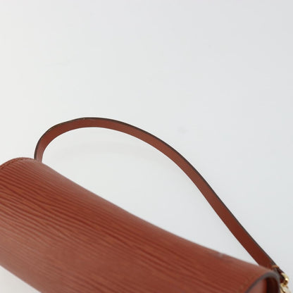 Louis Vuitton LOUIS VUITTON Epi Soufflot Pouch Accessory Pouch Brown LV Authentic BA12310A Bag