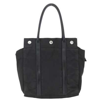 Prada PRADA Hand Bag Nylon Black Silver Authentic 153784
