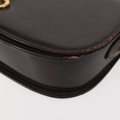 Gucci GUCCI Shoulder Bag Leather Brown gold Authentic fm4925