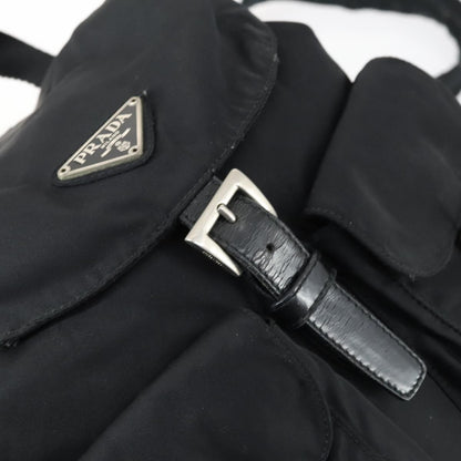Prada PRADA Backpack Nylon Black Silver Authentic ka1167 Bag