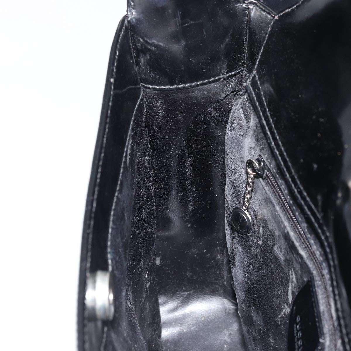 Gucci GUCCI Shoulder Bag Patent leather Black Silver 000 1046 0506 Authentic 175203