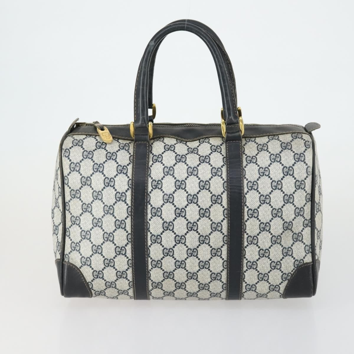 Gucci GUCCI GG Supreme Web Sherry Line Bag PVC Nylon 4 Set Beige Navy Authentic mr1719