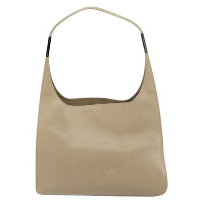 Gucci GUCCI Shoulder Bag Leather Beige Silver 001 3167 Authentic 151609