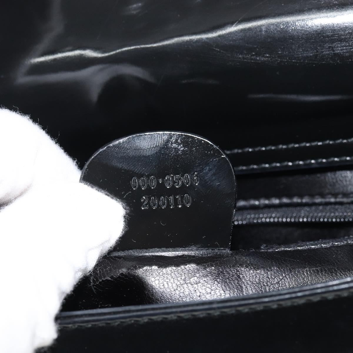 Gucci GUCCI Shoulder Bag Enamel Black 000 0506 Authentic ep12258