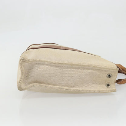 Hermès Hermès HERMES Sac Arne MM Hand Bag Canvas Beige Silver Authentic bs34423