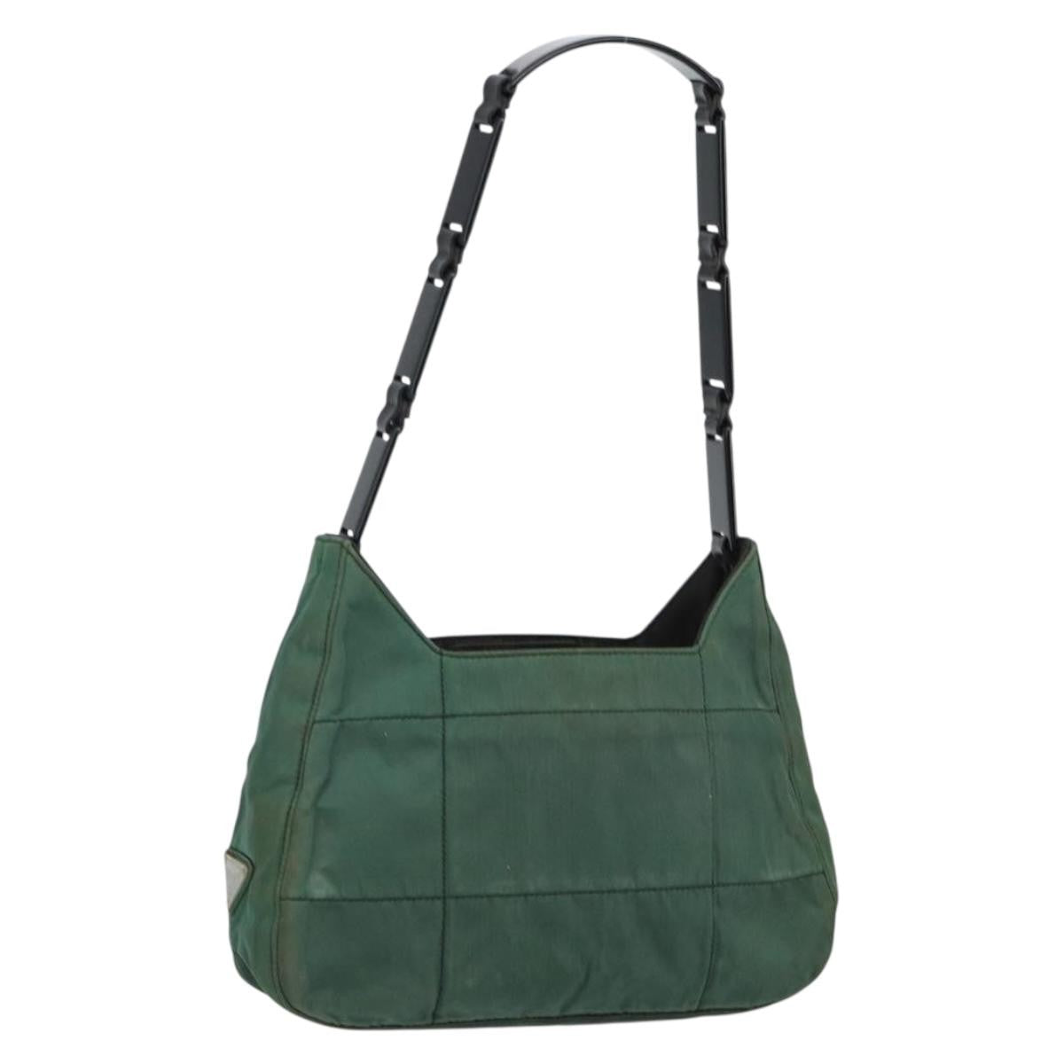Prada PRADA Quilted Chain Shoulder Bag Nylon plastic Green Authentic mr1504