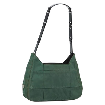 Prada PRADA Quilted Chain Shoulder Bag Nylon plastic Green Authentic mr1504