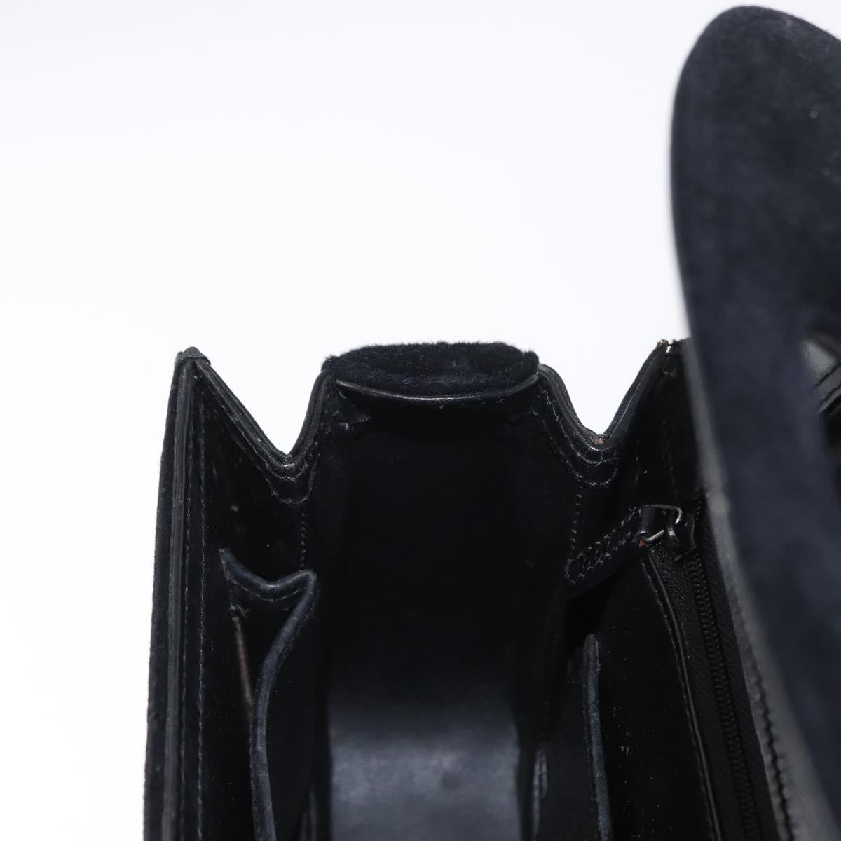 Gucci GUCCI Hand Bag Suede Black Authentic 153123