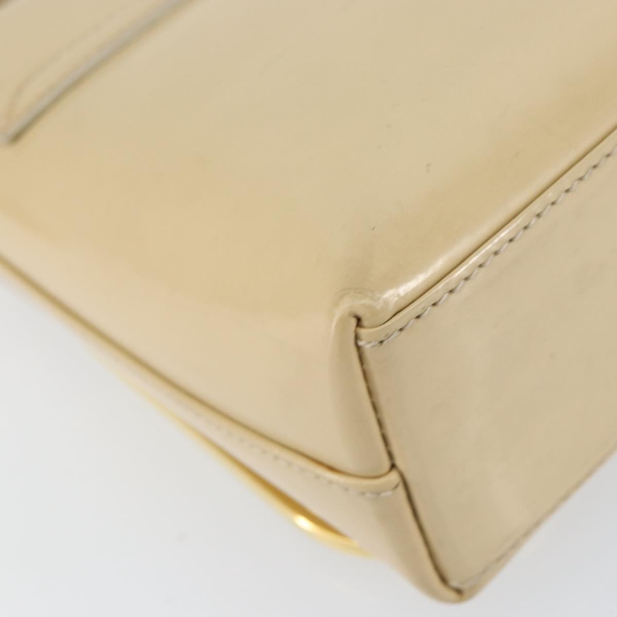 Gucci GUCCI Shoulder Bag Patent leather Beige Gold 007 2113 0278 Authentic bs30927