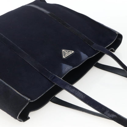Prada PRADA Tote Bag Harako leather Navy Authentic 167194