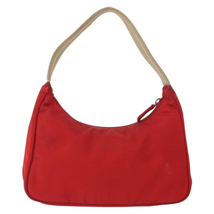 Prada PRADA Hand Bag Nylon Red Authentic 153880