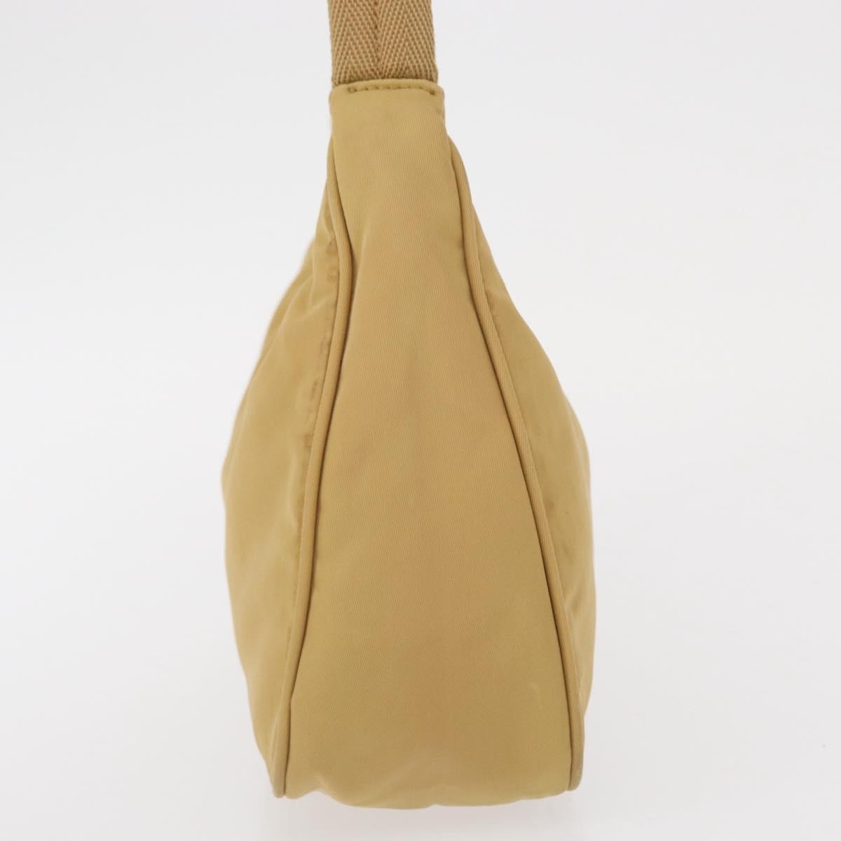 Prada PRADA Hand Bag Nylon Beige Authentic 163348