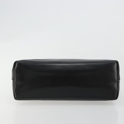 Gucci GUCCI Bamboo Shoulder Bag Leather Black Gold 001 3008 Authentic 182382