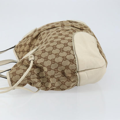 Gucci GUCCI GG Canvas Tote Bag Beige Gold 211954 Authentic 146633