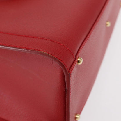 Gucci GUCCI Bamboo Hand Bag Leather Red Gold 002 0260 2615 Authentic ep12137