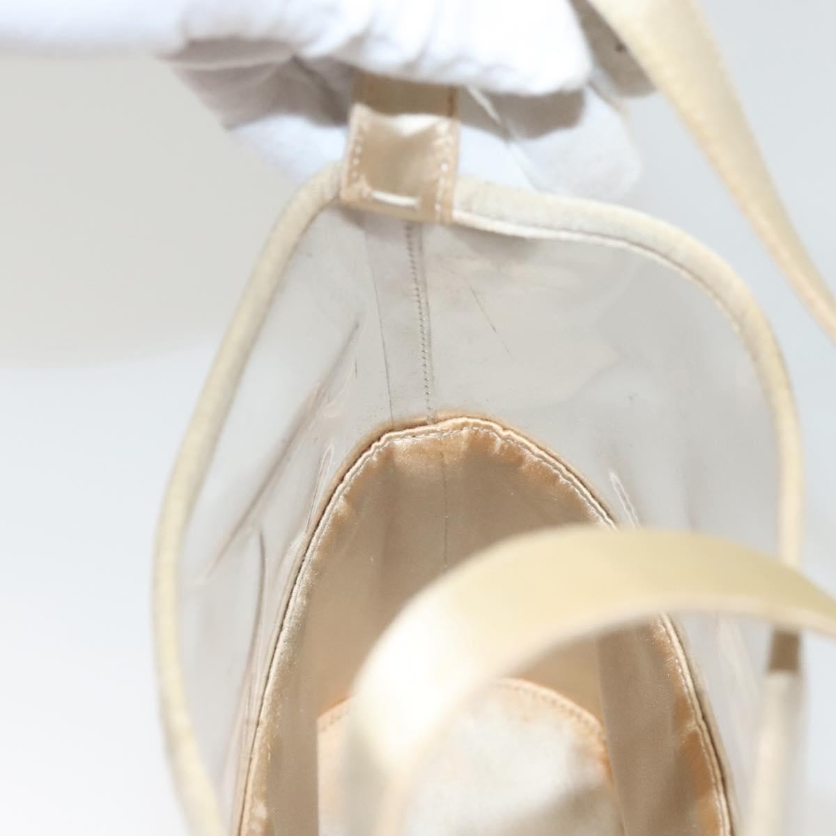 Prada PRADA Hand Bag Vinyl Clear Beige Authentic 118773