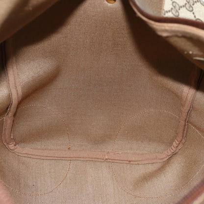 Gucci GUCCI GG Supreme Web Sherry Line Bag PVC Beige Gold 001 25 424 Authentic mr1686