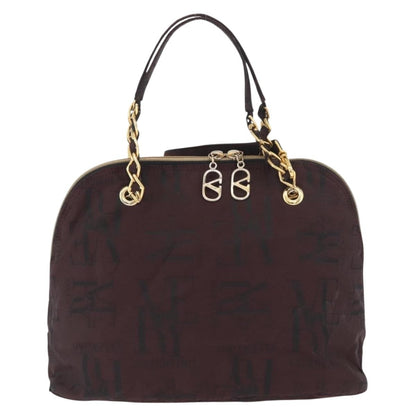 Valentino VALENTINO Chain Hand Bag Nylon 2way Bordeaux Gold Authentic bs34111