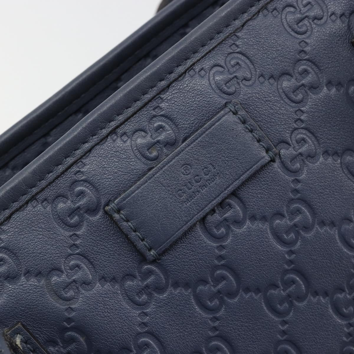 Gucci GUCCI GG Canvas Guccissima Tote Bag Leather Navy Gold 211138 Authentic 180831