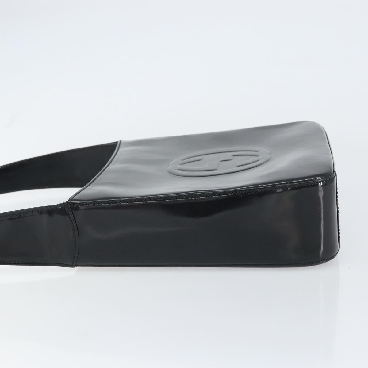 Gucci GUCCI Shoulder Bag Enamel Black 000 0506 Authentic ep12258
