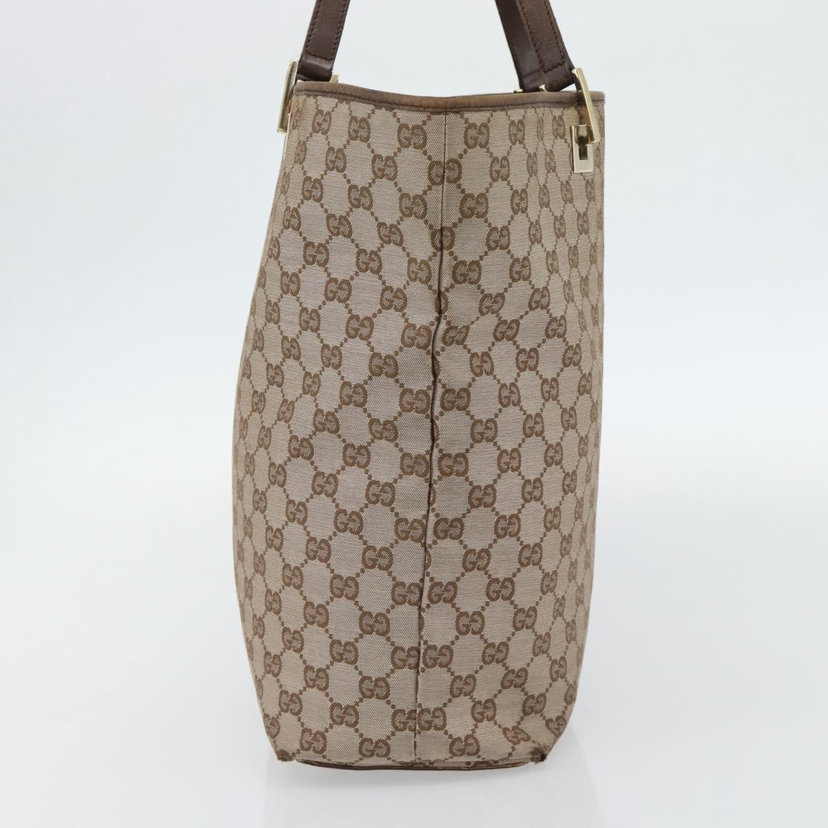 Gucci GUCCI GG Canvas Tote Bag Beige Gold 002 1098 1705 Authentic bs35275