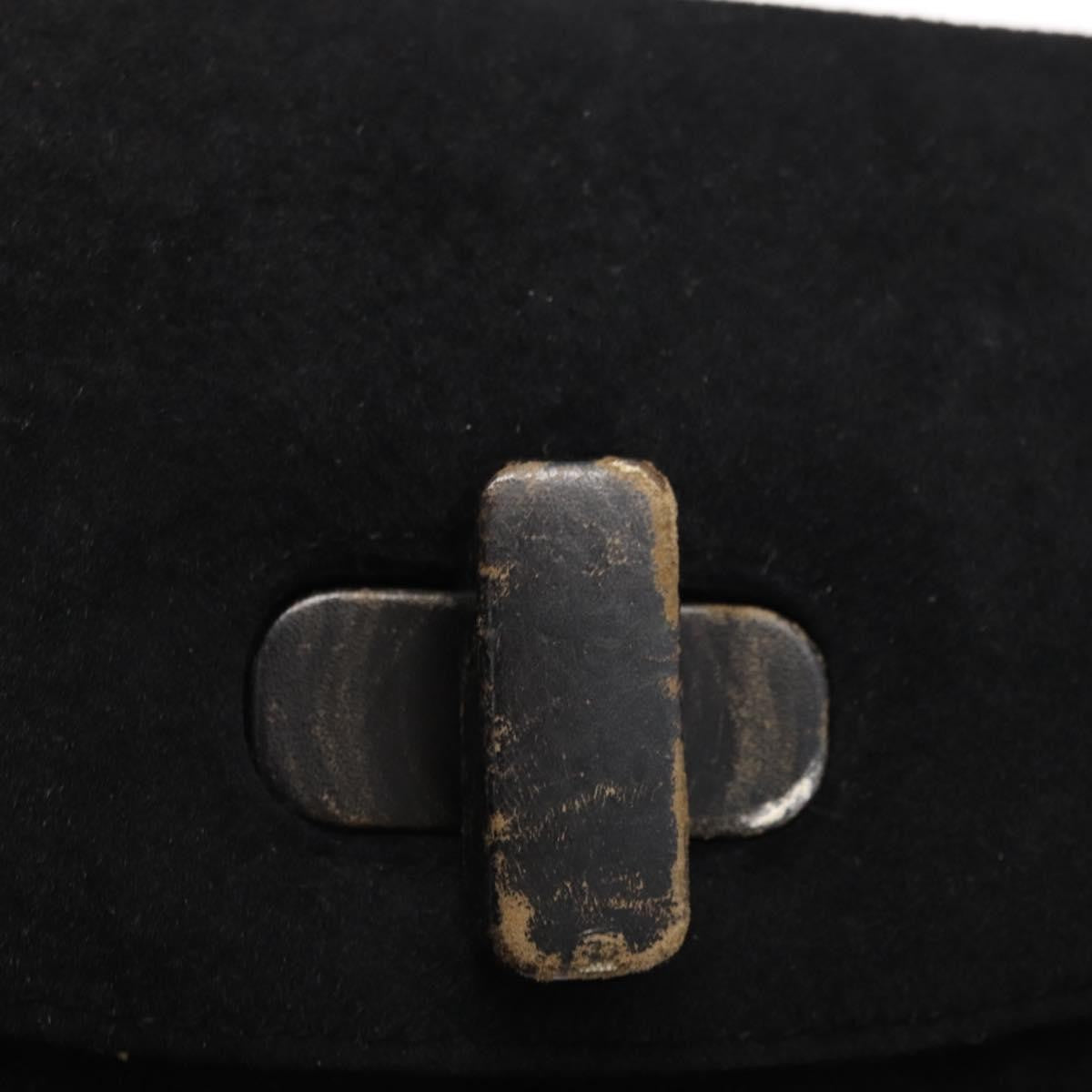 Gucci GUCCI Hand Bag Suede Black Authentic 153123