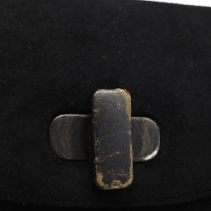 Gucci GUCCI Hand Bag Suede Black Authentic 153123