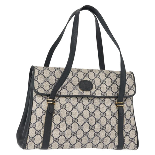Gucci GUCCI GG Supreme Shoulder Bag PVC Navy Gold 000 46 4857 Authentic 150729