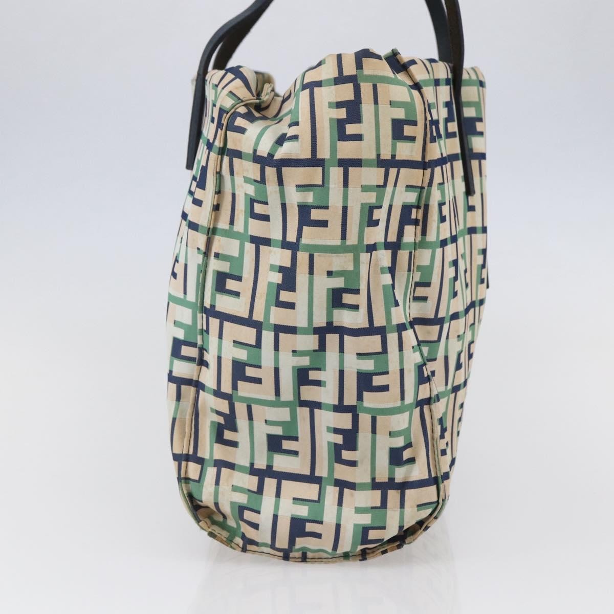 Fendi FENDI Zucca Canvas Tote Bag Navy Authentic 147615