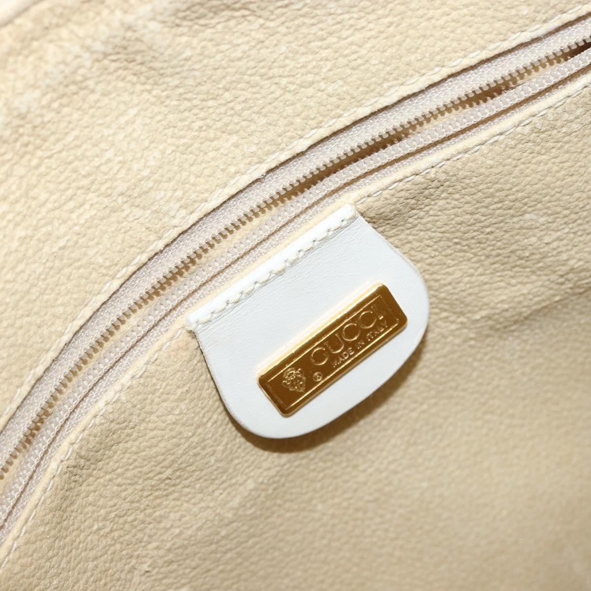 Gucci GUCCI Micro GG Supreme Boston Bag PVC 2way White Gold 002 123 0167 Authentic BA6571
