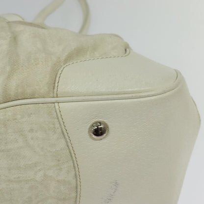 Prada PRADA Shoulder Bag Canvas Silver White Authentic fm4672