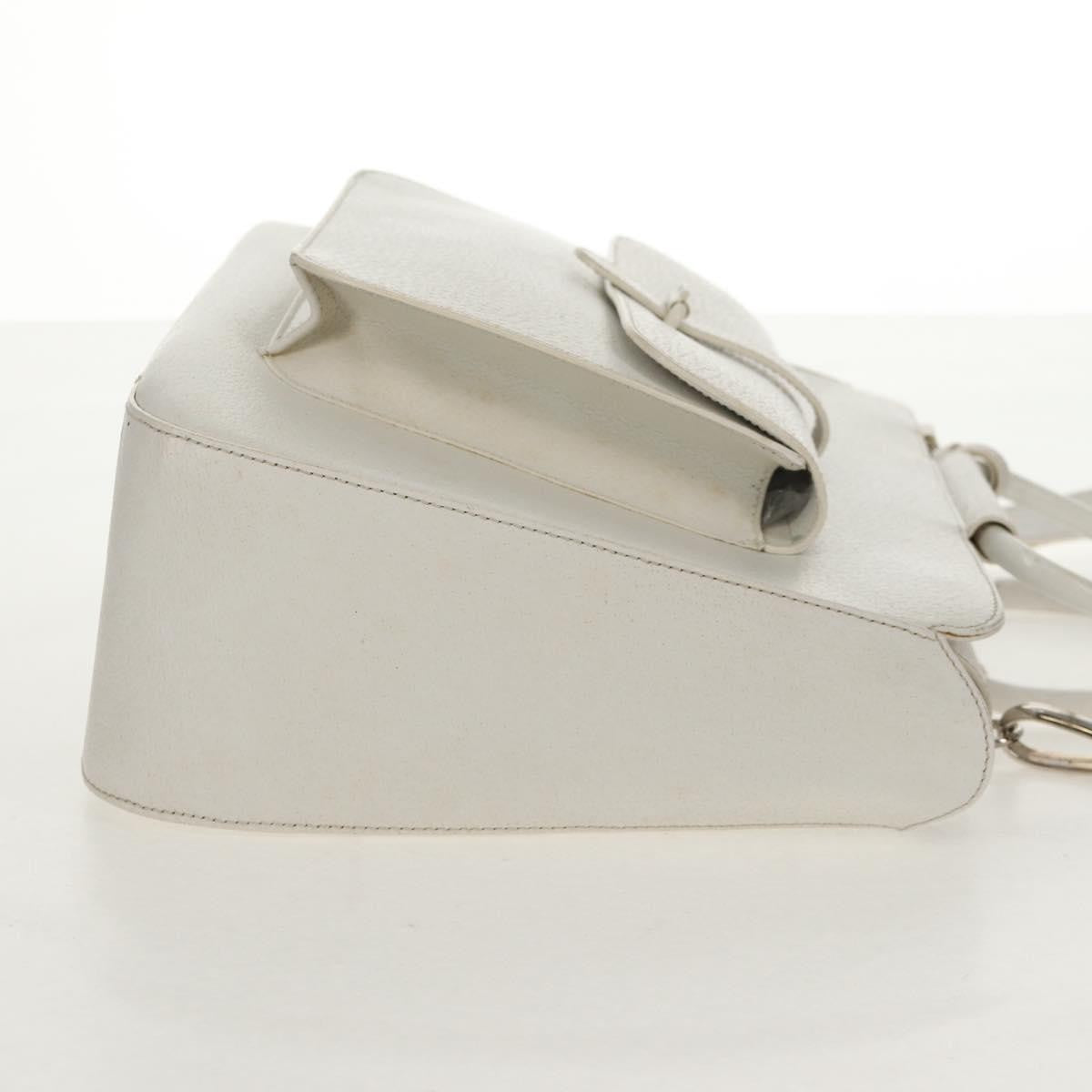 Gucci GUCCI Hand Bag Leather 2way White Silver 000 2058 0307 5 Authentic bs31539