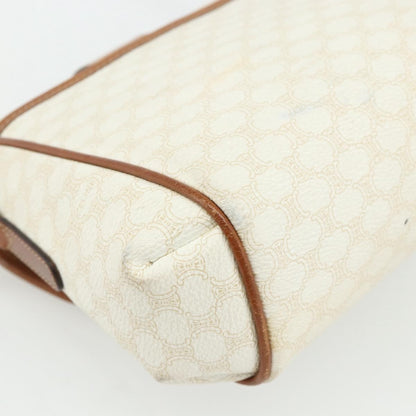 Celine CELINE Macadam Canvas Shoulder Bag PVC Leather White Gold Authentic ep14261