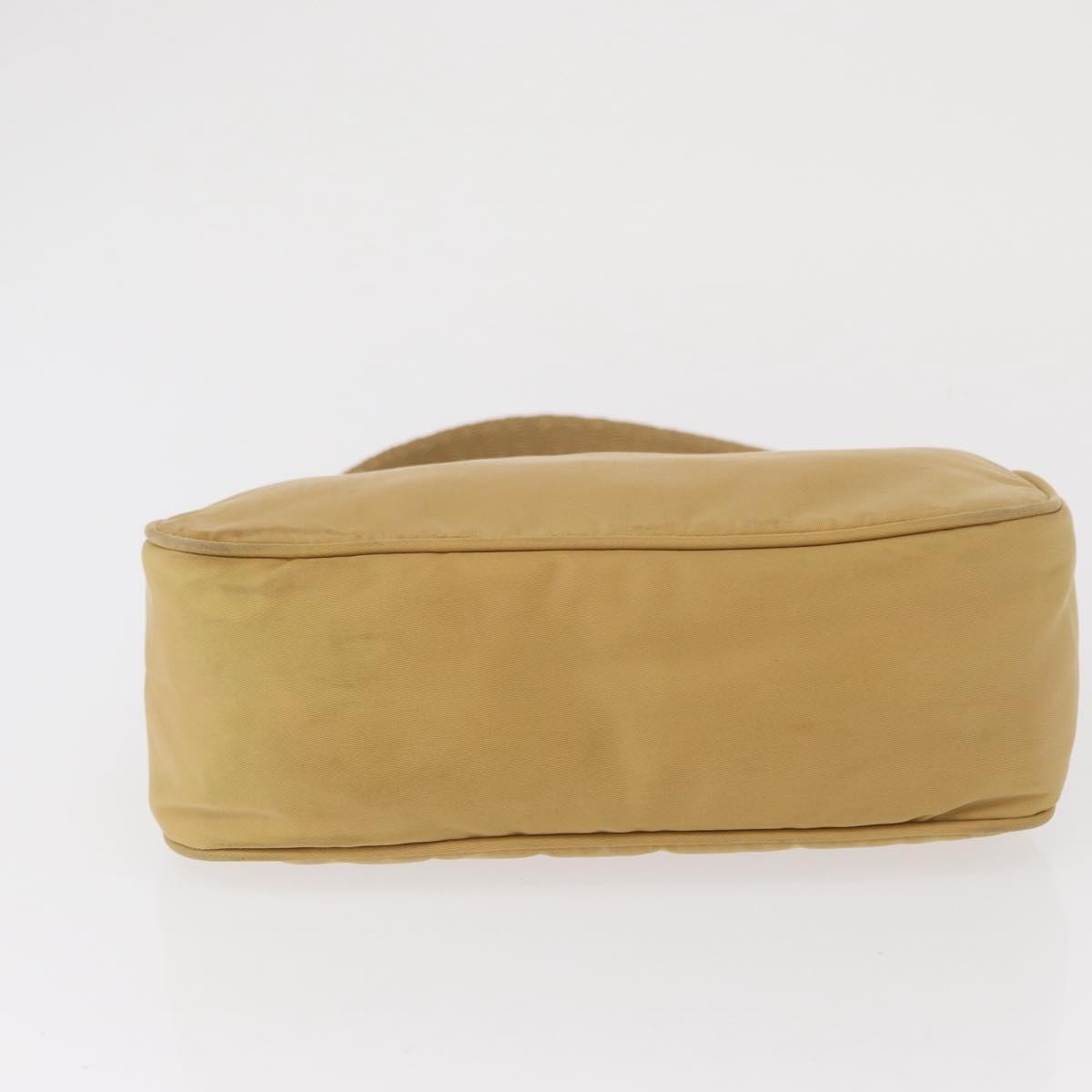 Prada PRADA Hand Bag Nylon Beige Authentic 163348