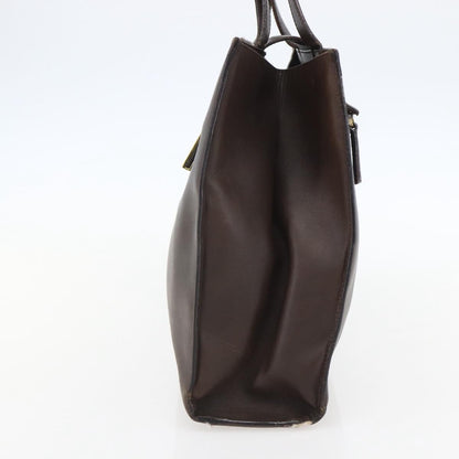 Gucci GUCCI Hand Bag Leather Brown Gold 002 0347 Authentic 151640