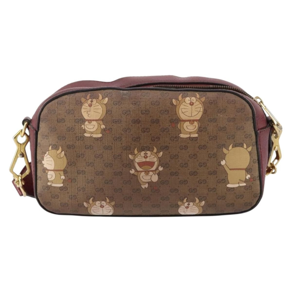 Gucci GUCCI Micro GG Supreme Doraemon Collaboration Bag PVC Beige 574886 Authentic 143965