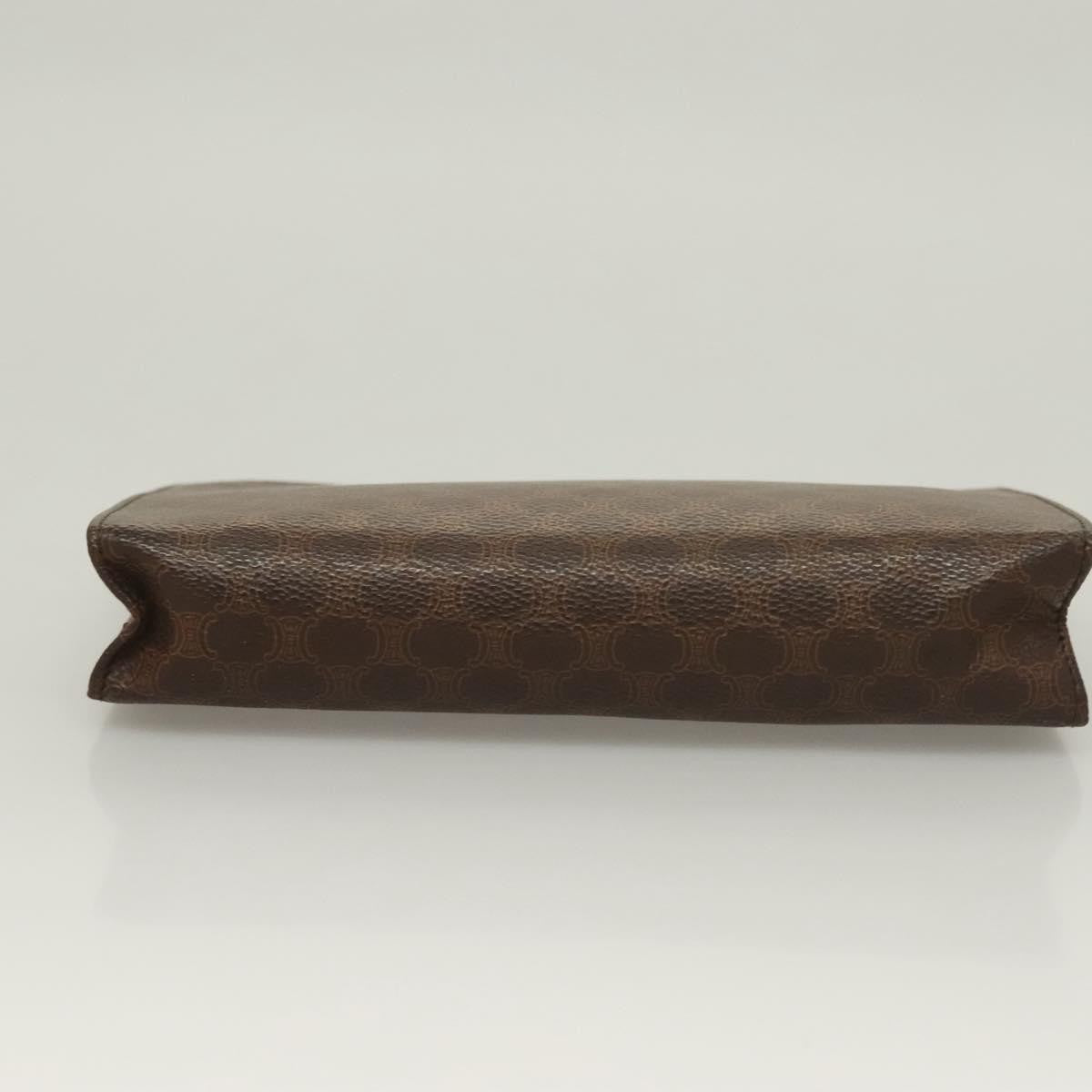 Celine CELINE Macadam Canvas Pouch Clutch Bag 2 Set Brown Authentic yk18950