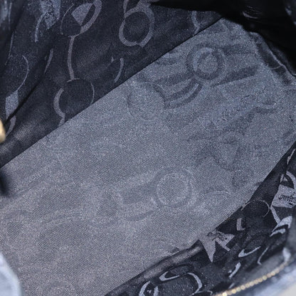 Salvatore Ferragamo Salvatore Ferragamo Chain Vala Tote Bag Canvas Navy Gold Authentic BA7334