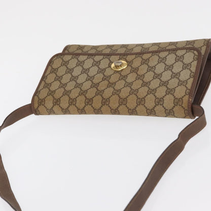 Gucci GUCCI GG Supreme Shoulder Bag PVC Beige Gold 004 115 6197 Authentic 162108