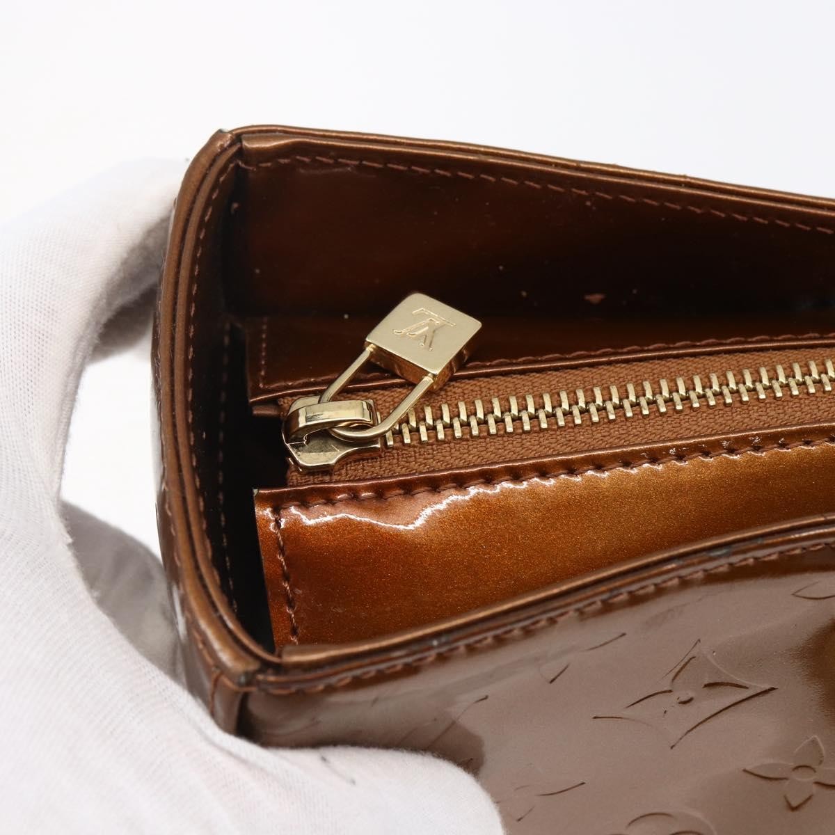 Louis Vuitton LOUIS VUITTON Monogram Vernis Columbus Tote Bag Bronze M91134 LV Authentic 145167