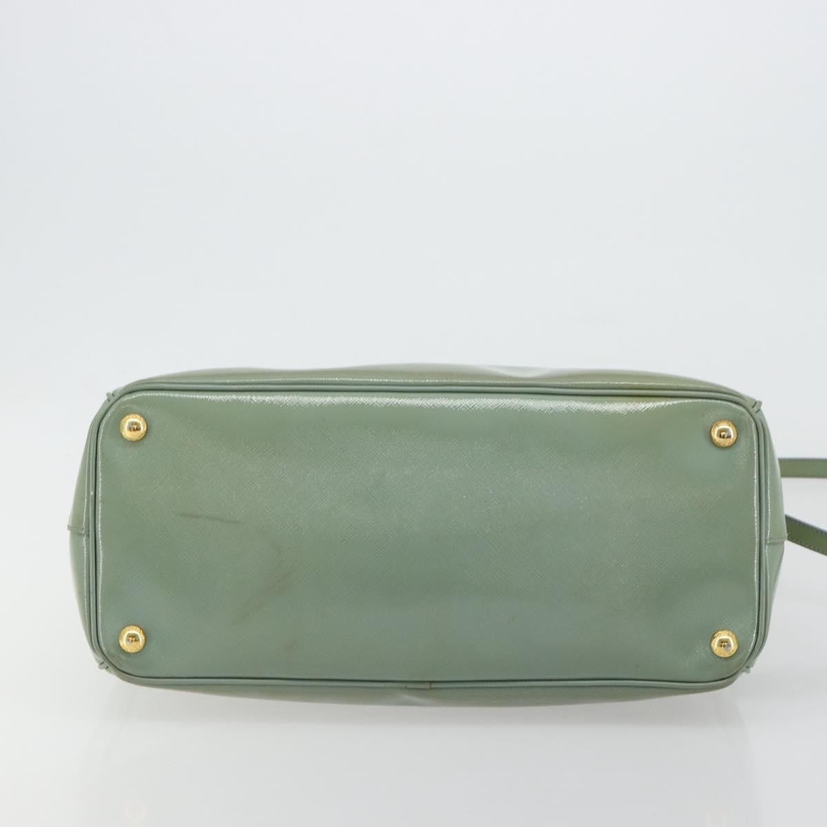 Prada PRADA Galleria Hand Bag Safiano leather 2way Green Gold Authentic bs35189