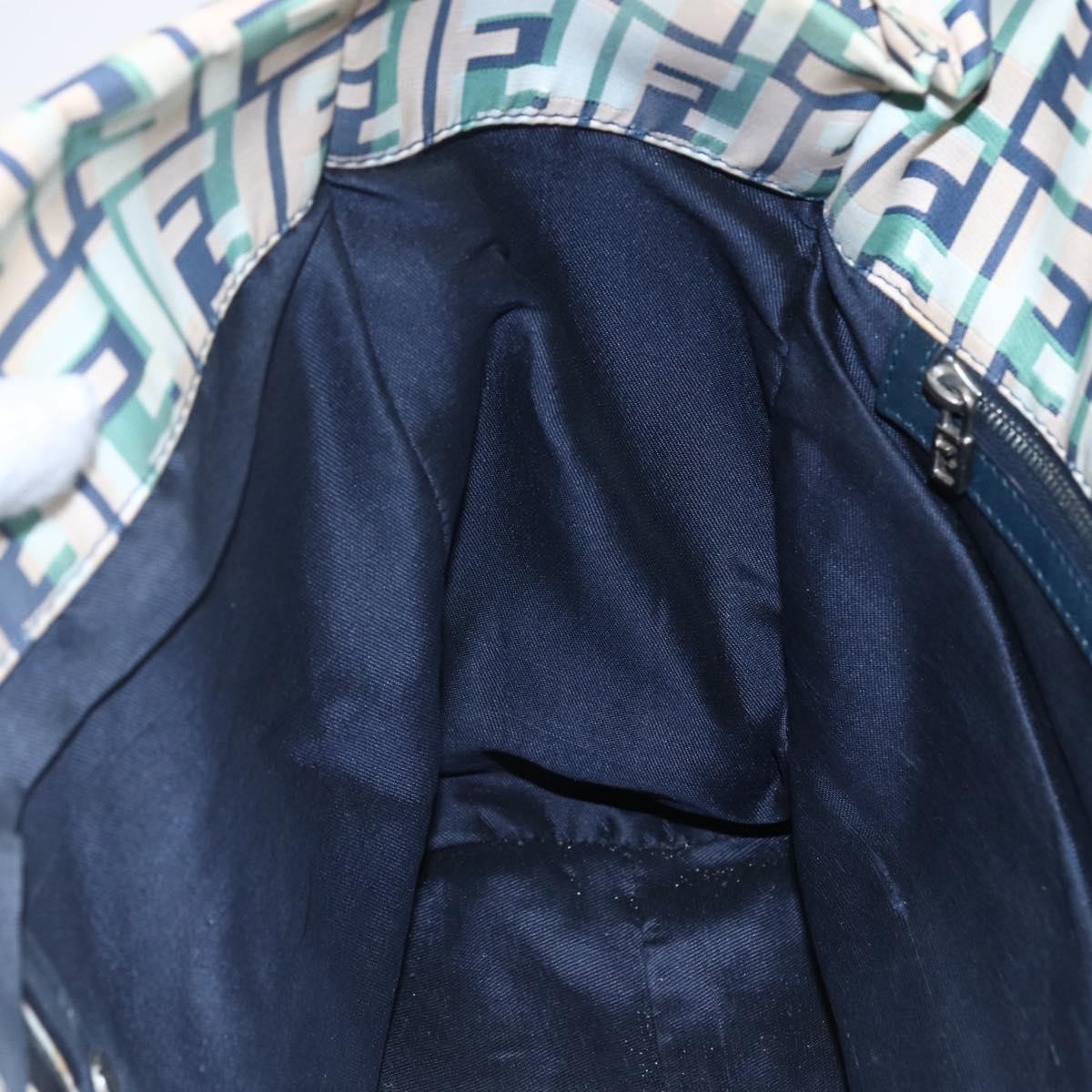 Fendi FENDI Zucca Canvas Tote Bag Navy Authentic 147615